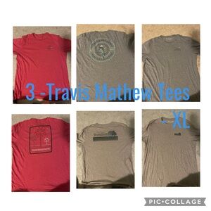 Travis Mathew Men’s Short Sleeve Tees - Red and Gray (3 Pack)